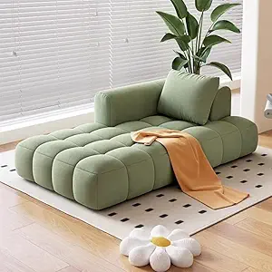 LEGACY OF COMFORT Azure Solid Wood Frame Indoor Chaise Lounges Upholstered Chaise Lounge for Living Room (Green)