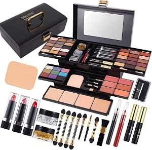 Seagull flight of fashion Nylon Cosmetic Bag,Makeup Organizer Bag Home &amp;amp;amp;amp; Travel,Professional Use,Large Vanity Bag Dividers Brushes,Toiletries,Cosmetics 40 X 29 X 16 Cm-Rose Gold-Large - Polyurethane